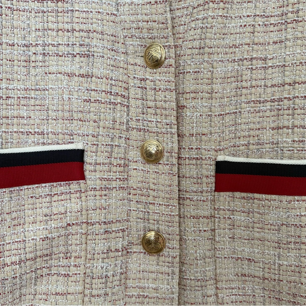 Sandro Tweed Multicolor/Red Jacket - Picture 4 of 6